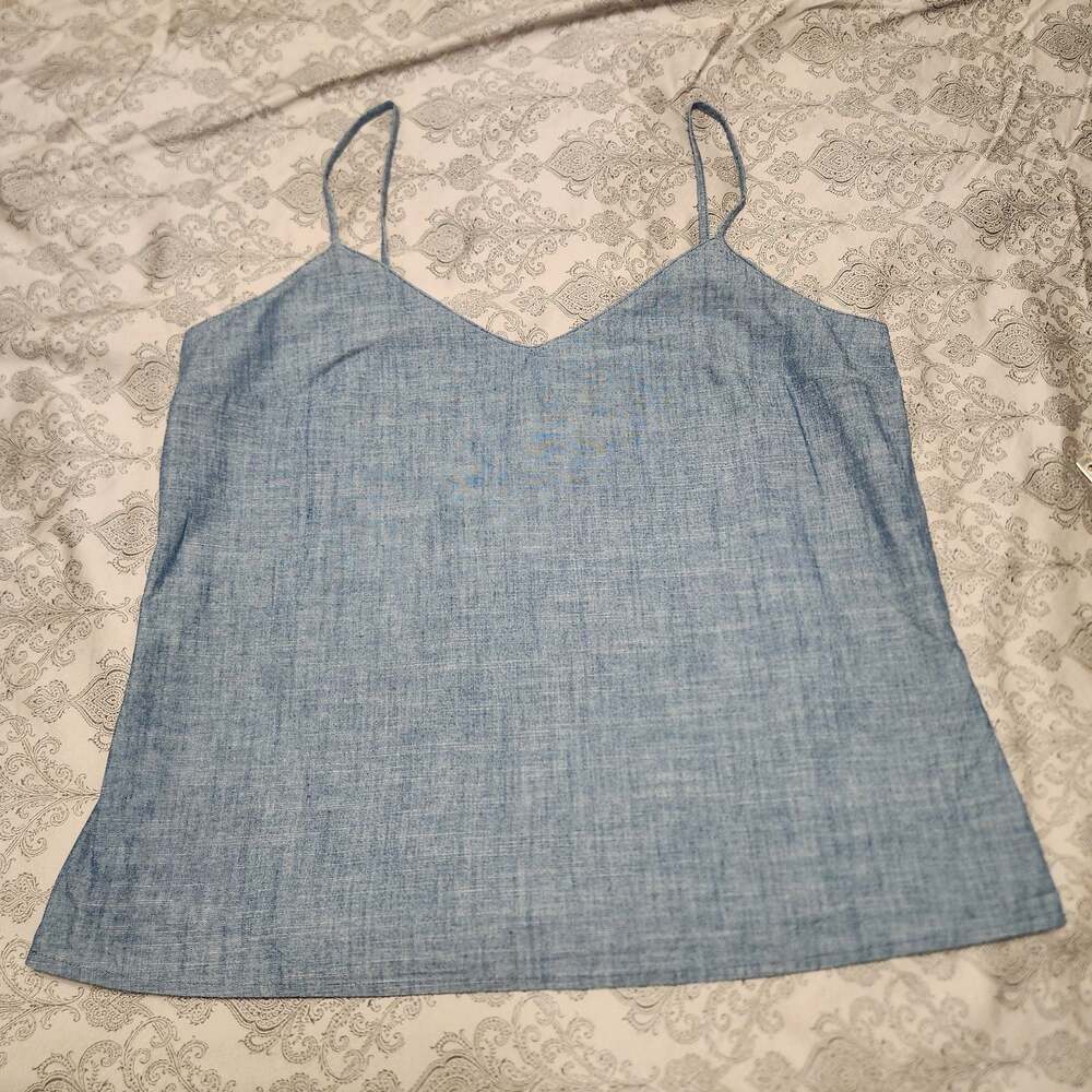 J.Crew Chambray V-Neck Spaghetti Strap Camisole Top